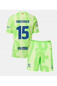 Barcelona Andreas Christensen #15 Babyklær Tredje Fotballdrakt til barn 2024-25 Korte ermer (+ Korte bukser)